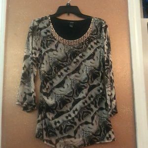 Animal print top